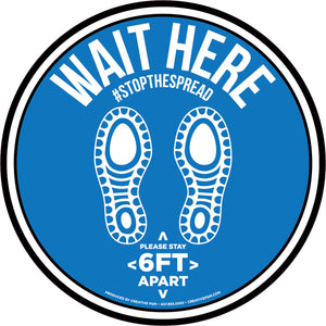 "Wait Here" Floor Graphic